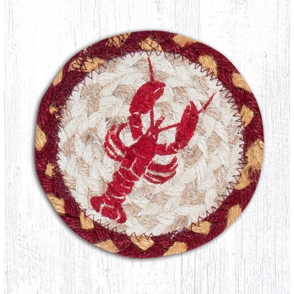 Capitol Importing Co 5 x 5 in Jute Round Lobster Printed Coaster 31IC357L